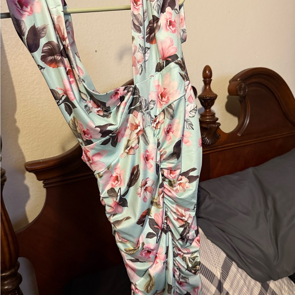 Floral Ruched Dress
